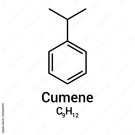 chemical structure of Cumene (C9H12) Stock Vector | Adobe Stock