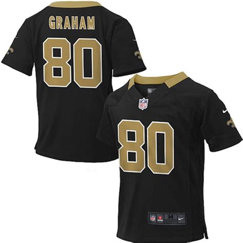 Nike Jimmy Graham New Orleans Saints Preschool Black Game Jersey