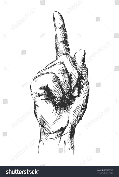 Hand Sketch Hand Pointing Finger: เวกเตอร์สต็อก (ปลอดค่าลิขสิทธิ์) 269209367 | Shutterstock