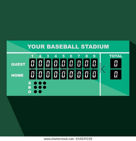 Baseball Scoreboard Vector Illustration Stock Vector (Royalty Free ...