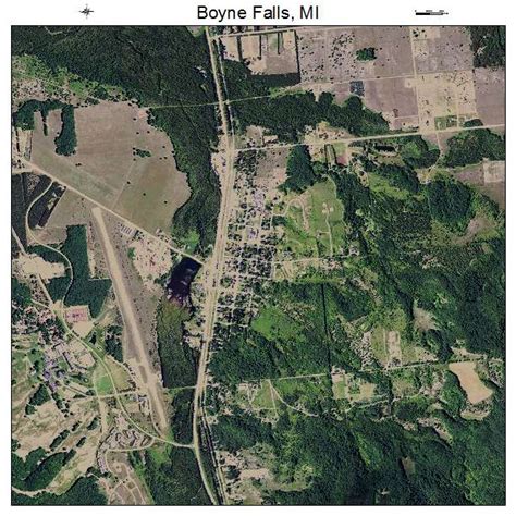 Aerial Photography Map of Boyne Falls, MI Michigan