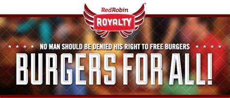 Red Robin Royalty Program - Free Burgers and $20 Bonus Credit