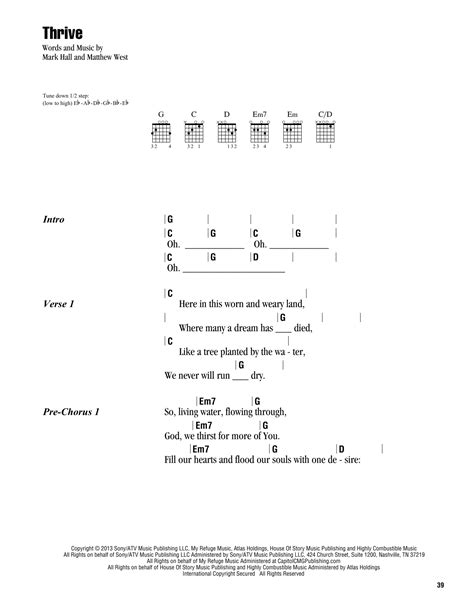 Thrive by Casting Crowns - Guitar Chords/Lyrics - Guitar Instructor