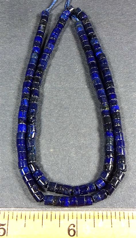 B204 Lapis Barrel Beads - The Rock Shed