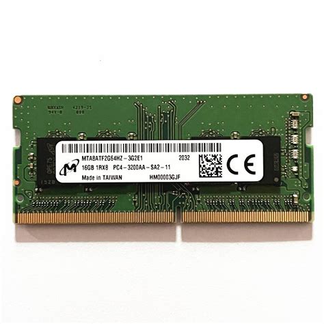 Micron DDR4 RAMS 16gb 3200MHz SODIMM Laptop Memory 16GB 1RX8 PC4-3200AA ...