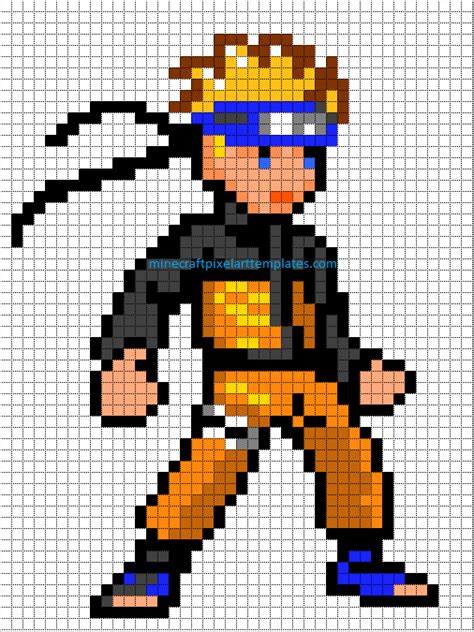 Minecraft Pixel Art Templates: Naruto