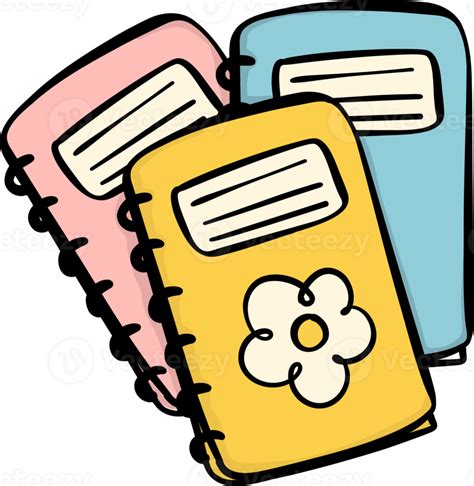 Cute doodle note book illustrations hand drawn cartoon drawing 27205742 PNG