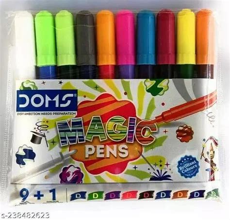 Doms Magic Sketch Pen 9 + 1 | DOMS | 9 Magic Color Sketch Pens + 1 Colour Changer Pen | Mini at ...