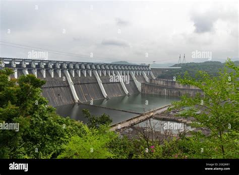 Sardar Sarovar Dam on Narmada River at Narmada valley, Kevadiya colony, Narmada district ...