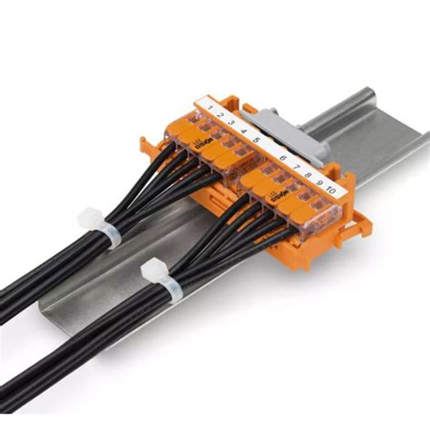 Wago 221-500 DIN Rail Mounted Orange Connector Carrier for use