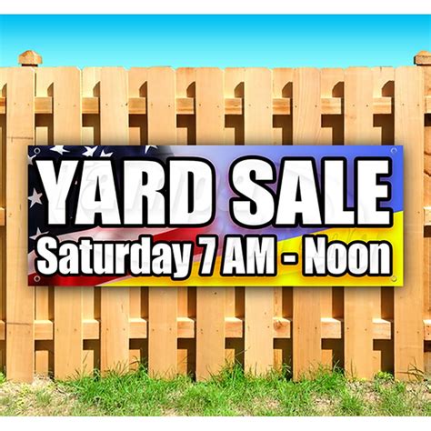 YARD SALE SATURDAY 13 oz Vinyl Banner With Metal Grommets - Walmart.com - Walmart.com