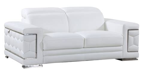 71" Sturdy White Leather Loveseat - Walmart.com