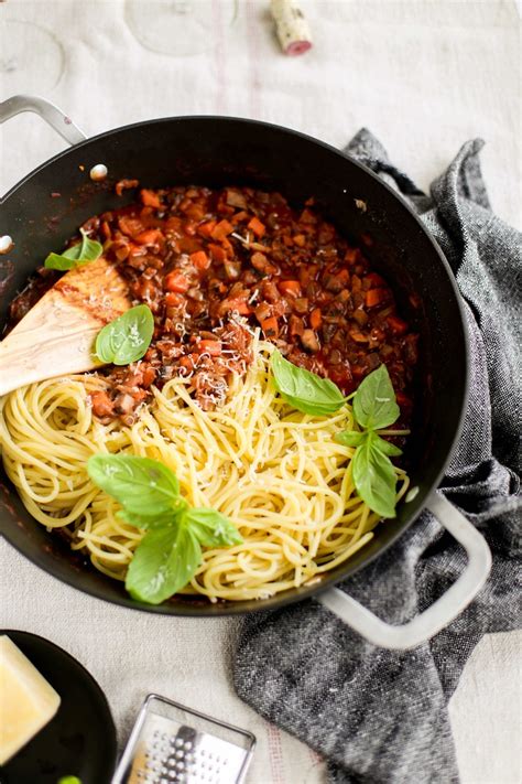 Vegetarian Spaghetti Bolognese Recipe | The Inspired Home