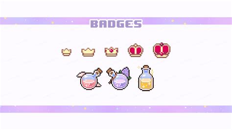 Pixel Art Twitch Sub Badges Kawaii Lollipop Theme Bizarre Beasties's Ko ...