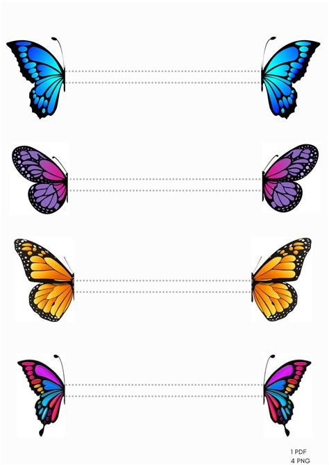 Buy Printable Bookmarks Butterflies 3D Butterfly Bookmark Online in ...