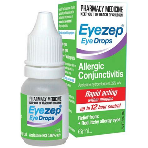 Eyezep Eye Drops for Allergic Conjunctivitis 6ml Relief of Red Itchy ...