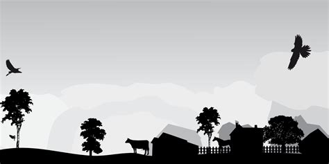 Village Silhouette Vector Art, Icons, and Graphics for Free Download