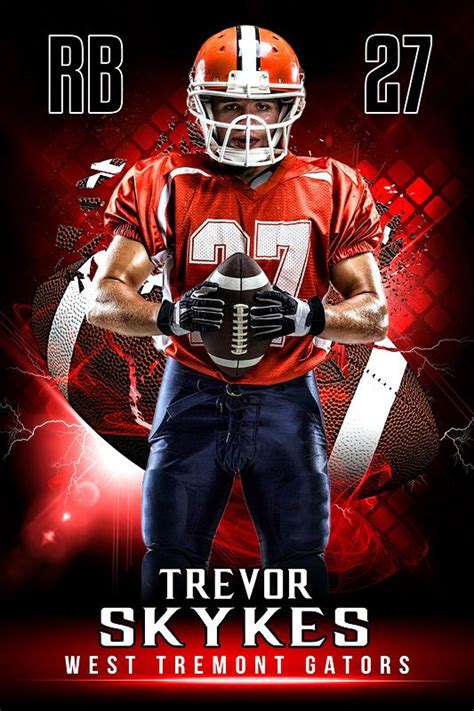 PLAYER BANNER PHOTO TEMPLATE - SHATTERED FOOTBALL | Football photography, Senior football ...