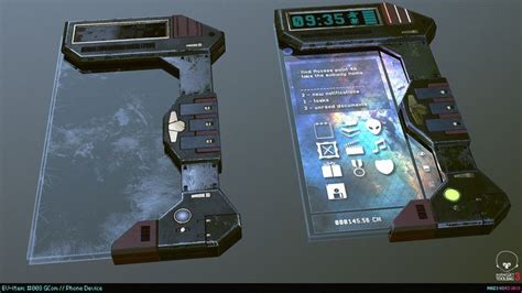 ArtStation - GCom - Sci-fi Phone Device | Sci fi props, Futuristic ...