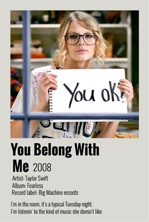 You belong with me, Taylor Swift poster | Taylor swift lyrics, Taylor ...