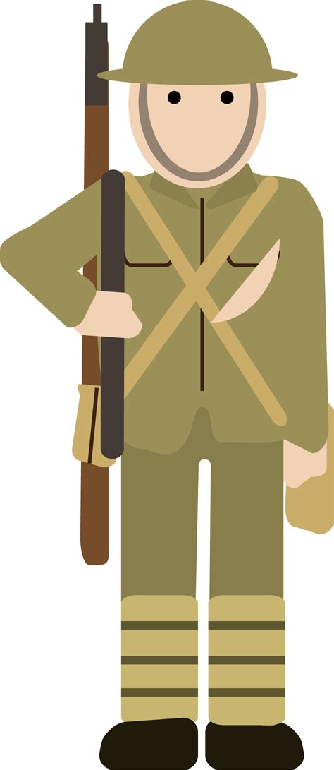 Download HD British Soldier Http - Cartoon Simple World War 1 ...