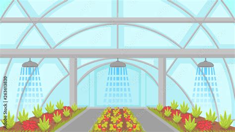 Agricultural Irrigation System Vector Illustration Stock Vector | Adobe ...