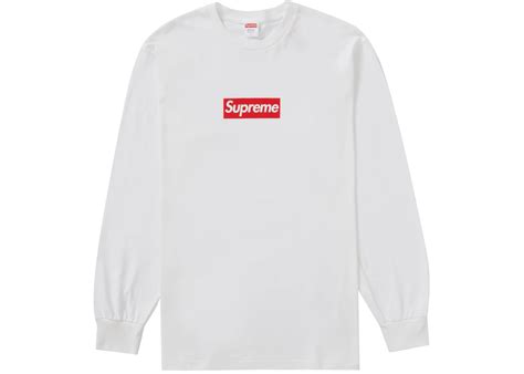 Supreme Box Logo L/S Tee White Men's - FW20 - US