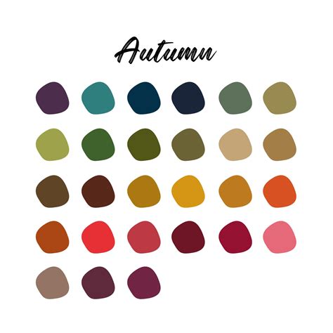 Autumn Digital Art Color Palette - Etsy