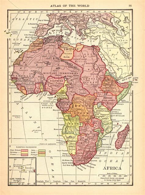 1911 Antique Africa Map Vintage Map of Africa Gallery Wall Art | Etsy | Art gallery wall, Africa ...