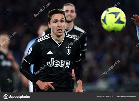 Rome Italy 2023 Federico Chiesa Juventus Action Serie 2022 2023 – Stock ...