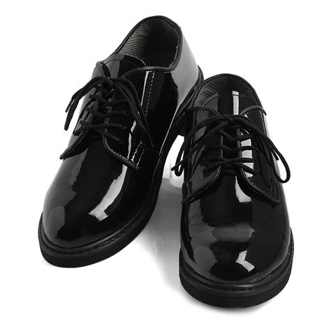 Hi-Gloss Military Dress Corfam Shoes, Black | STARS-N-STRIPES CO.