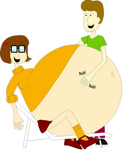 Massively pregnant Velma with Shaggy by Angry-Signs on DeviantArt