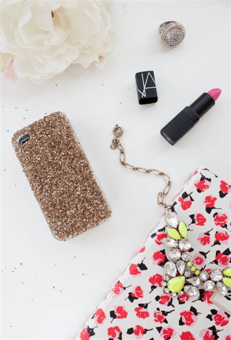 DIY Glam Glass Glitter Phone Case - Shelterness