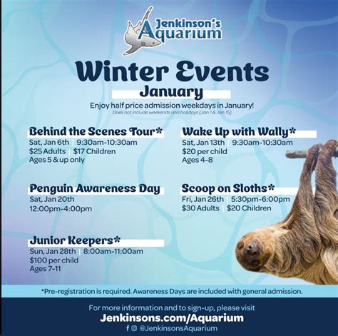 Jenkinson's Aquarium Winter Events - Ocean County Tourism