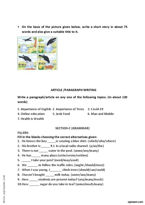 Class 10 English Question Bank (PDF) - Important Questions for Class 10 ...