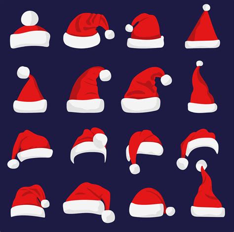 Santa Claus red hat silhouette. 35952106 Vector Art at Vecteezy