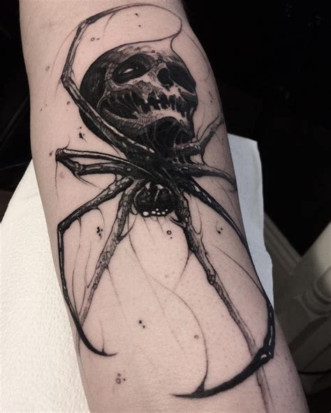 Skull Spider Tattoos