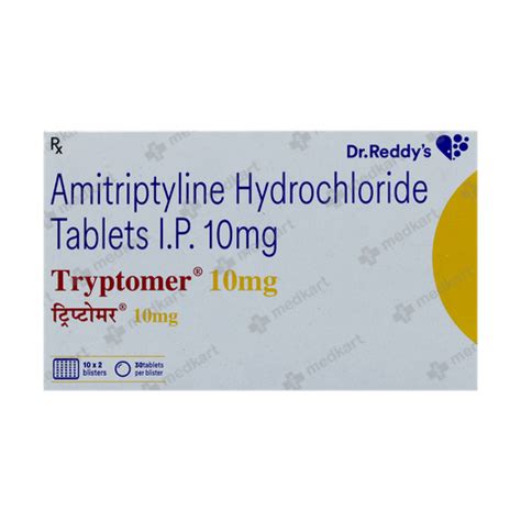 TRYPTOMER 10MG TABLET 30'S | Uses, Price, Side Effects, Composition & Generic Alternatives | Medkart