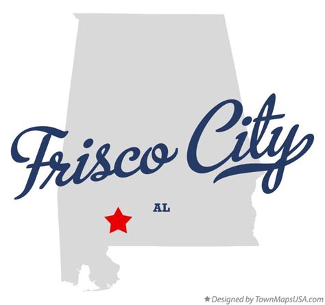 Map of Frisco City, AL, Alabama