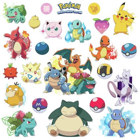 24 ICONIC POKEMON Peel & Stick Wall Decals Pikachu Pokeball Boys Room Stickers - Walmart.com