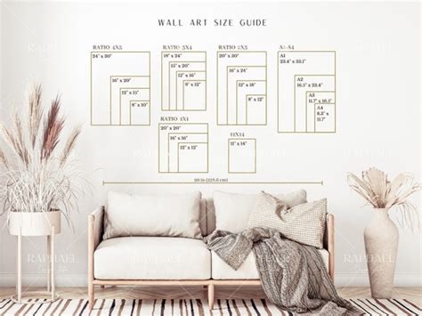 Wall Art Size Guide, Frame Size Guide, Print Size Guide, Poster Size Chart, Wall Display Guide ...