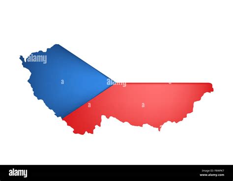 flag and map of czech republic Stock Photo - Alamy