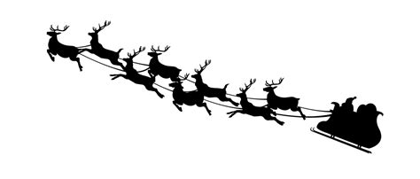 Santa Claus Reindeer Christmas Wallpaper - Christmas silhouette png ...