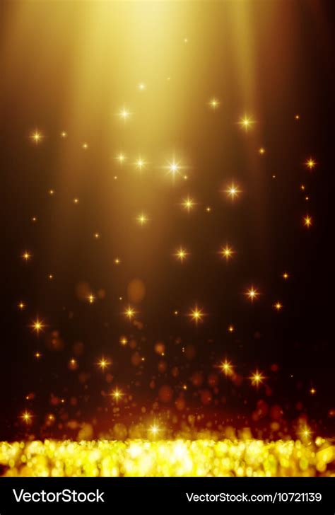 Yellow dark bokeh abstract light background Vector Image