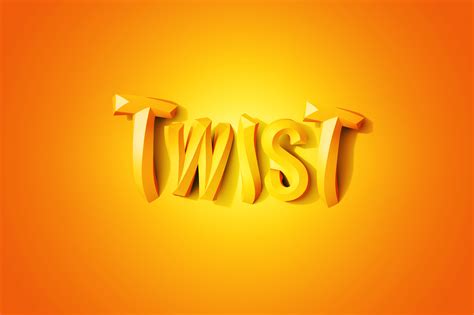 3D Twist Psd Font for Photoshop - GK Mockups Store