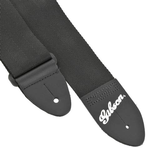 Gibson Seatbelt Guitar Strap, Black at Gear4music