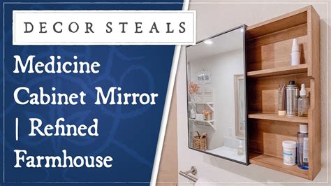 Decor Steals' Medicine Cabinet Mirror | Refined Farmhouse - YouTube