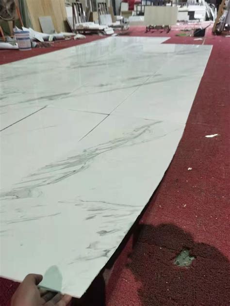 Natural White Marble Flexible Stone Veneer Tiles For Wall and Cabinets ...