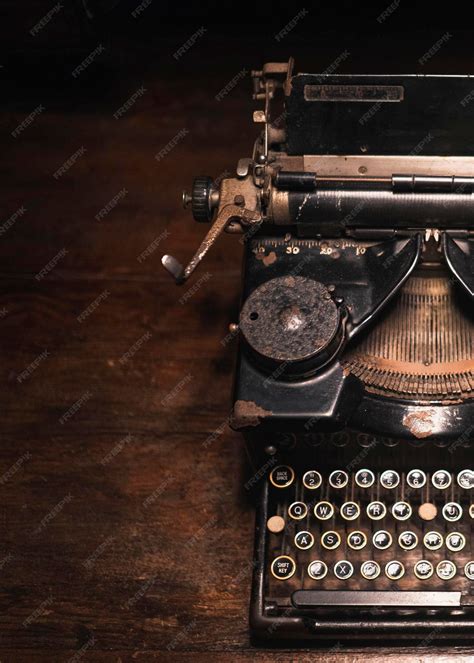 Premium Photo | Old typewriter on a wooden table