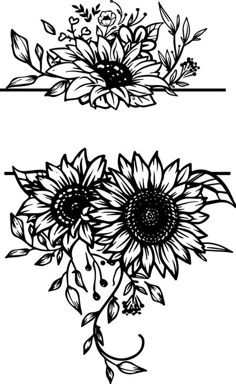 Sunflower 10 | Wood burning patterns stencil, Pyrography patterns, Wood ...